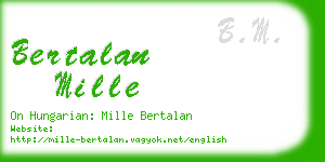 bertalan mille business card